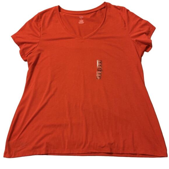 Jennifer Lauren Plus Super Soft Red Tunic Blouse 3X Summer TomatoGirl NWOT - Picture 1 of 12